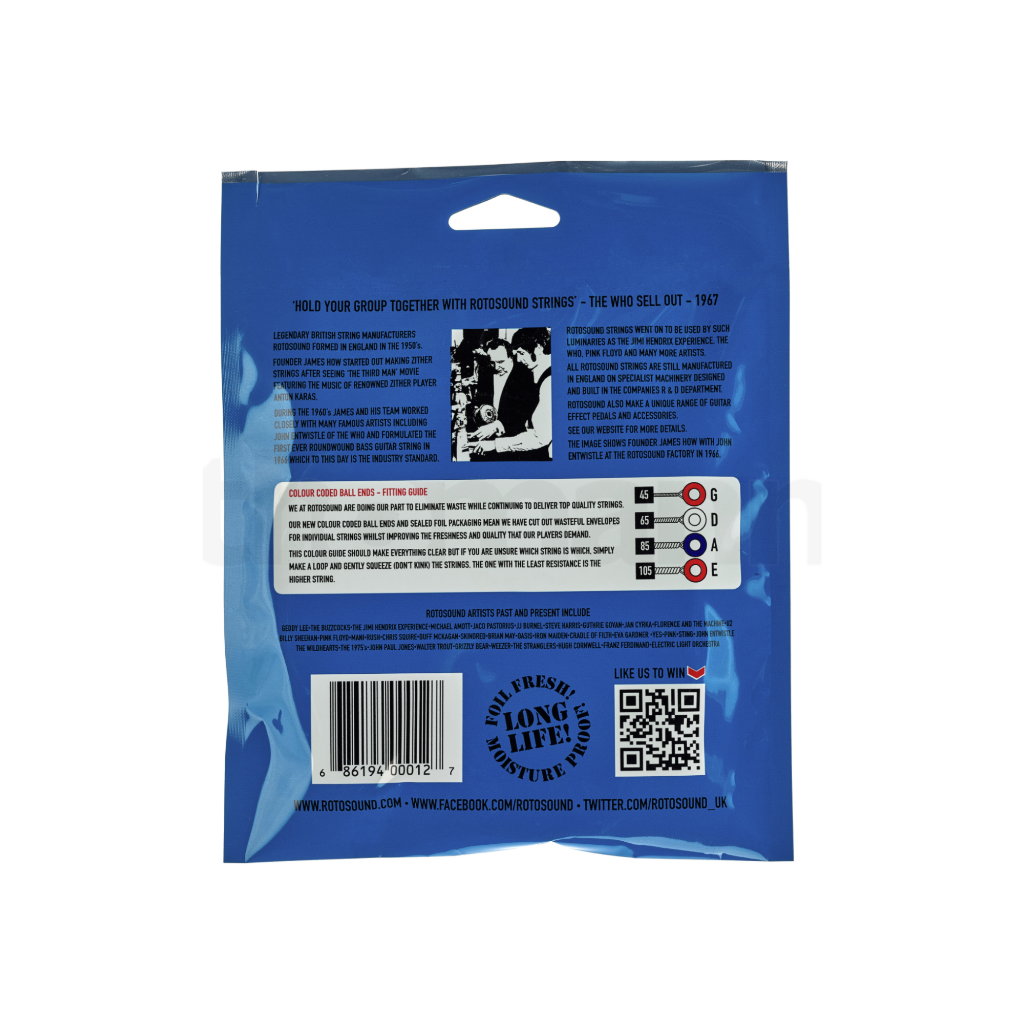 Rotosound Swing Bass 66 Nickel Standard Bass Guitar Strings